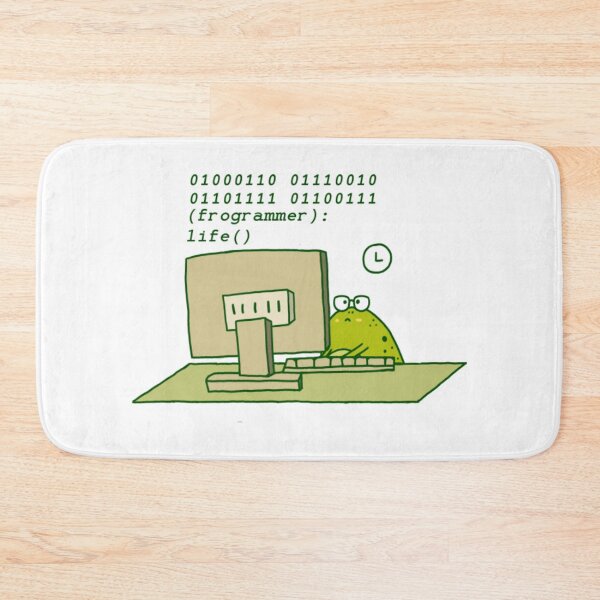 Item preview, Cute Frog Programmer Coding Binary Tech Life designed and sold by Utimaxara.