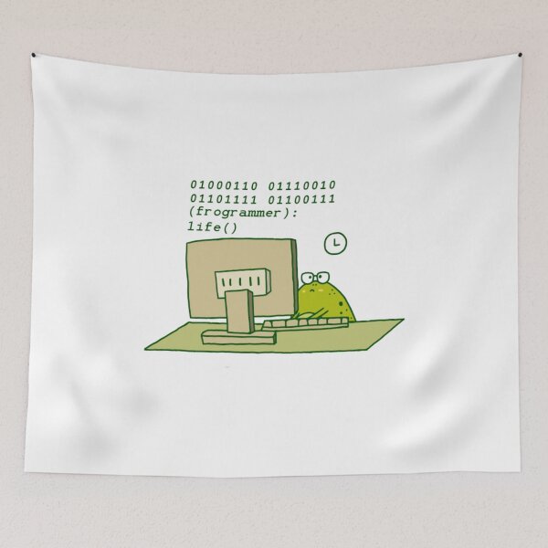 Item preview, Cute Frog Programmer Coding Binary Tech Life designed and sold by Utimaxara.