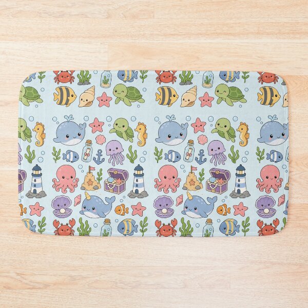 Item preview, Cute Ocean Sea Friends Kawaii Pattern designed and sold by Soft Berry Studio.