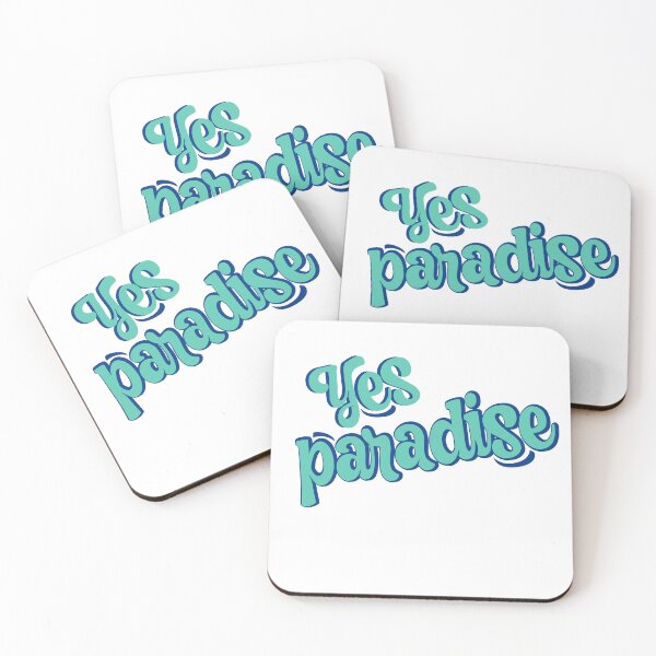 Item preview, Yes Paradise Retro Bold Teal Typography T-Shirt designed and sold by Atique Creations.