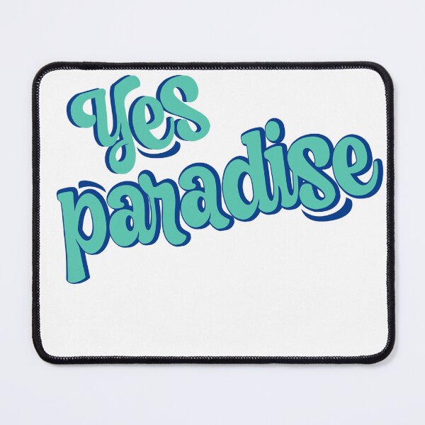 Item preview, Yes Paradise Retro Bold Teal Typography T-Shirt designed and sold by Atique Creations.