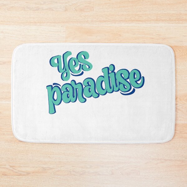 Item preview, Yes Paradise Retro Bold Teal Typography T-Shirt designed and sold by Atique Creations.