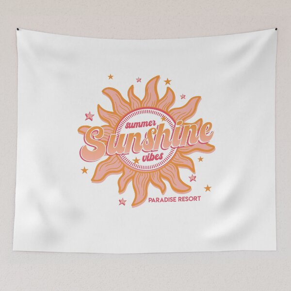 Item preview, Summer Sunshine Vibes Paradise Resort Retro Sun Badge T-Shirt designed and sold by Atique Creations.
