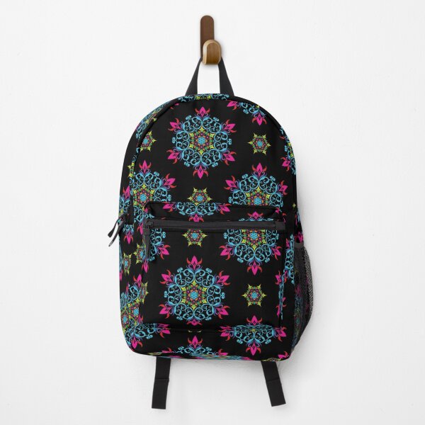 Item preview, Seamless Pattern with Blue and Pink Floral Mandala Motifs designed and sold by PowerAntShop.