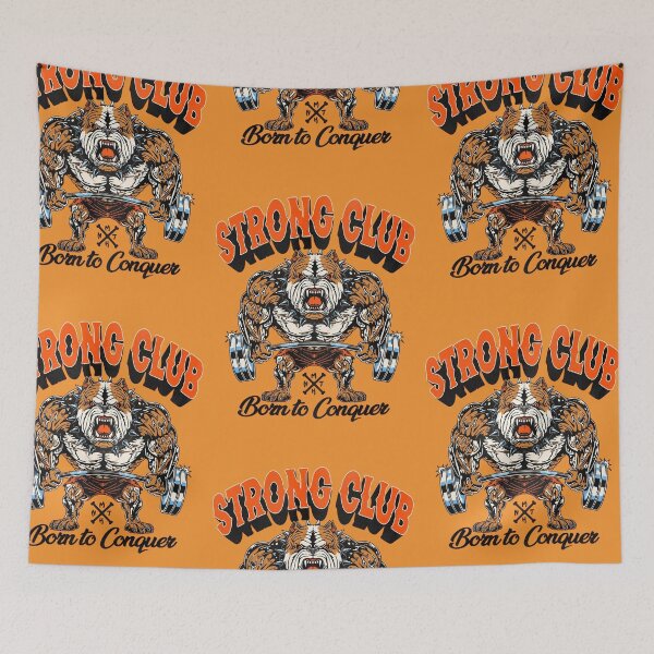 Item preview, Strong Club Born To Conquer Angry Bulldog Gym designed and sold by Velvet-Mirage.