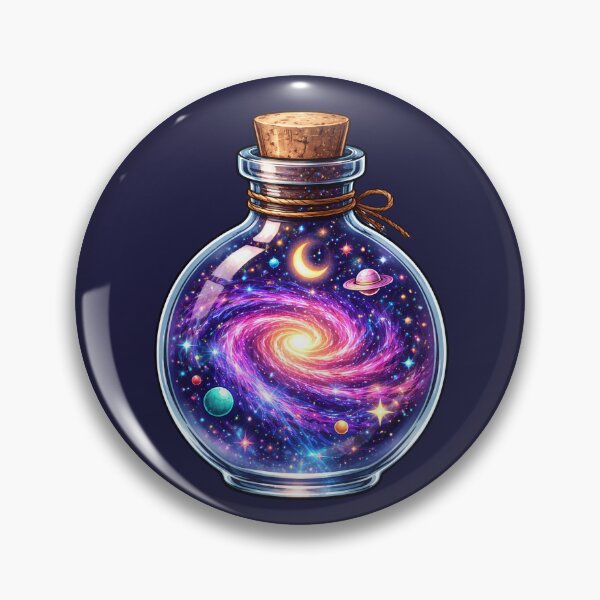 Item preview, Cosmic Galaxy Potion Bottle Fantasy Art Prints Collection designed and sold by PinUpPizzazz.