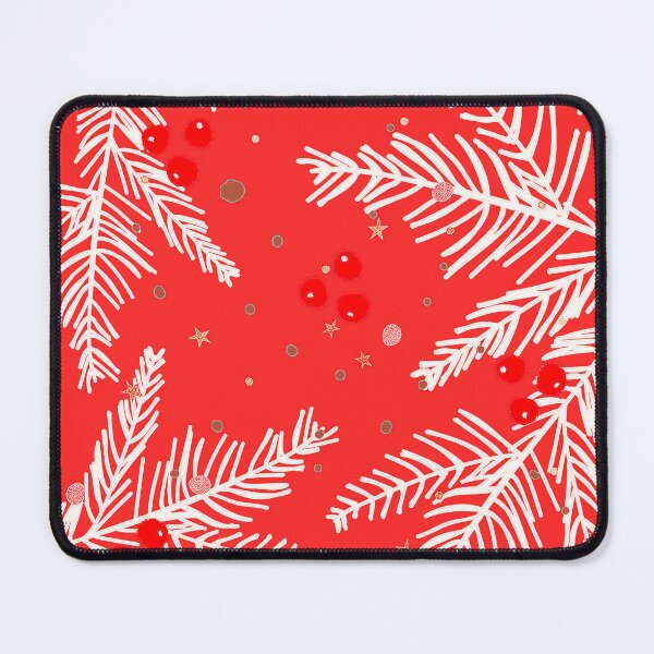 Item preview, Christmas Snowy Branches Design On Bright Holiday Red designed and sold by DEC02.