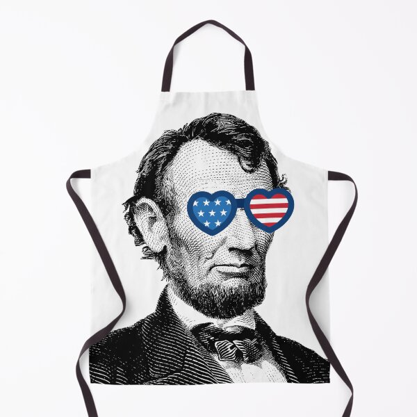 Item preview, Abraham Lincoln with America Heart Sunglasses designed and sold by Yak's House of Whimsey.