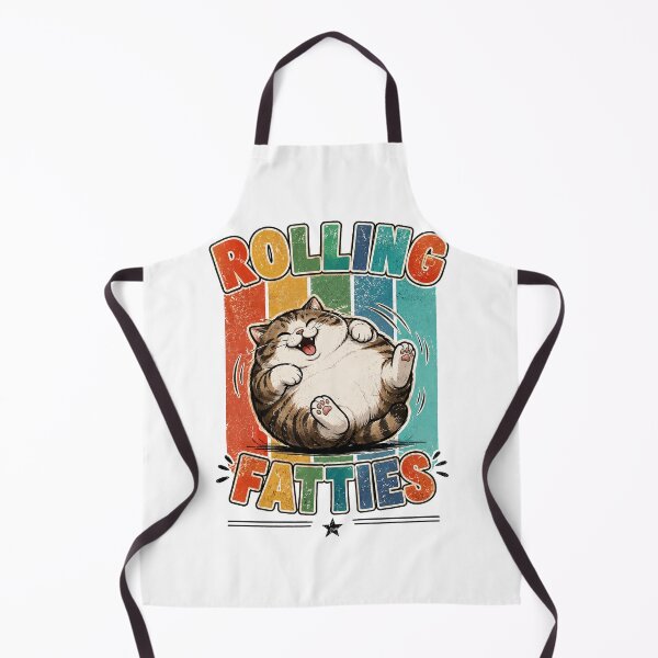 Item preview, Rolling Fatties Funny Chubby Cat Retro Vintage designed and sold by QuiteOrbit.