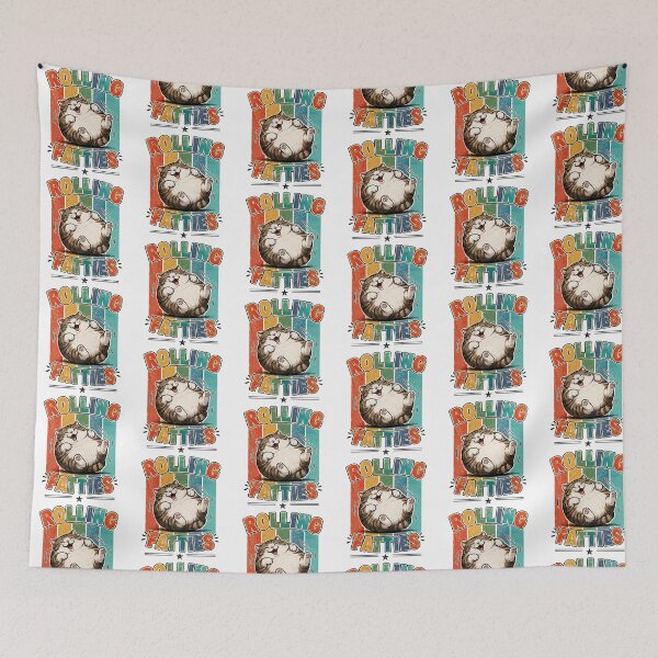 Item preview, Rolling Fatties Funny Chubby Cat Retro Vintage designed and sold by QuiteOrbit.
