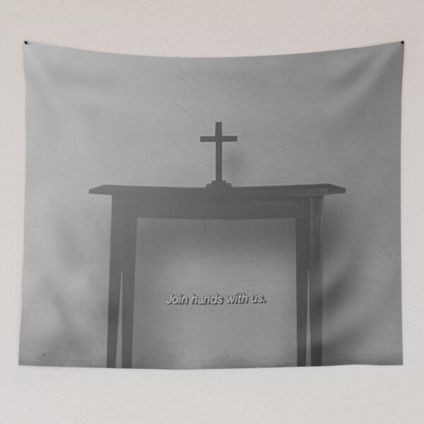 Item preview, “join hands with us” cross table designed and sold by meuliasshop.