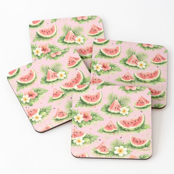 Item preview, Pink Summer Watermelon Floral Pattern designed and sold by 0606PM.