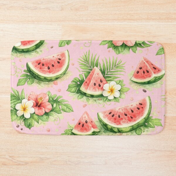 Item preview, Pink Summer Watermelon Floral Pattern designed and sold by 0606PM.