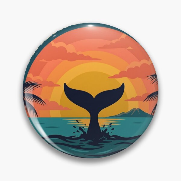 Item preview, Mālama Threads Whale Tail Sunset Hawaii Conservation T-Shirt | Retro Surf Badge Tee | Ocean Life Gift | Hawaiian Wildlife Apparel designed and sold by MālamaThreads.