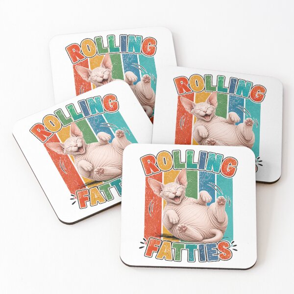 Item preview, Happy Chonky Cat Rolling Fatties Funny Pet Lover Gift designed and sold by QuiteOrbit.
