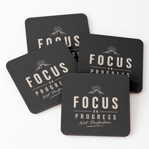 Item preview, Focus On Progress, Not Perfection, Growth Mindset, Mountain Quote, Motivation, Self Improvement designed and sold by NomadUSArt.
