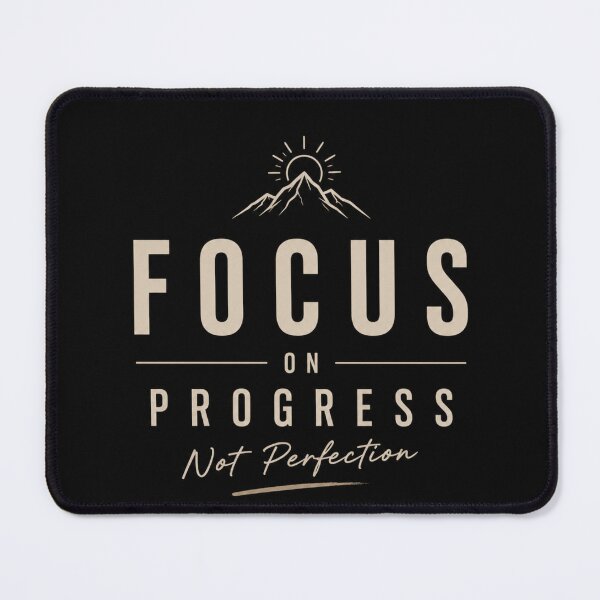 Item preview, Focus On Progress, Not Perfection, Growth Mindset, Mountain Quote, Motivation, Self Improvement designed and sold by NomadUSArt.