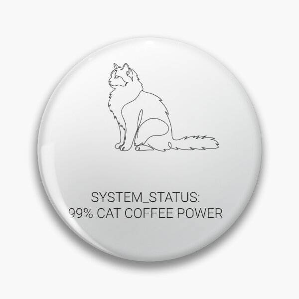 Item preview, Ragdoll Cat Line Art System Status 99 Percent Coffee Power designed and sold by tineldesign.