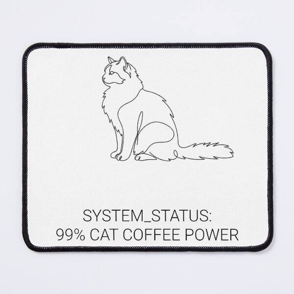 Item preview, Ragdoll Cat Line Art System Status 99 Percent Coffee Power designed and sold by tineldesign.