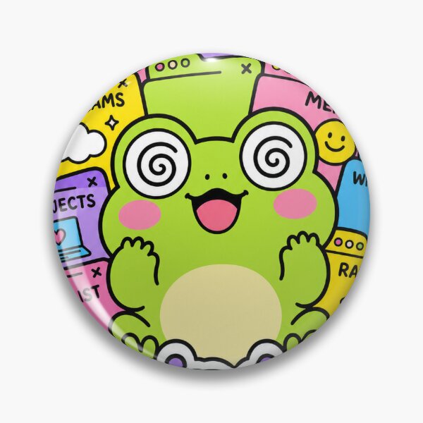 Item preview, Brain Tabs All Open Frog - Neurospicy ADHD & Introvert Humor Sticker designed and sold by VisualArtsOasis.