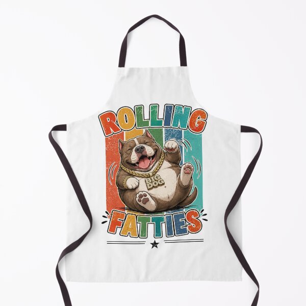 Item preview, Rolling Fatties Funny Pitbull Dog Vintage Retro Design designed and sold by QuiteOrbit.