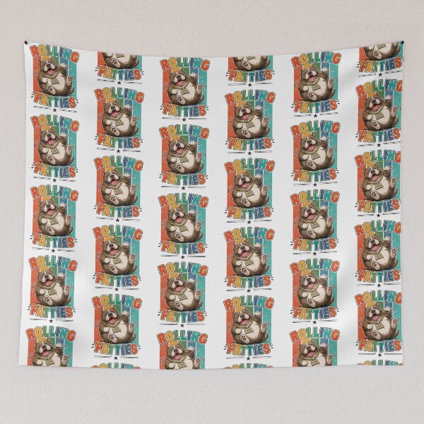 Item preview, Rolling Fatties Funny Pitbull Dog Vintage Retro Design designed and sold by QuiteOrbit.