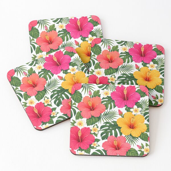 Item preview, Tropical Hibiscus and Plumeria Pattern designed and sold by 0606PM.