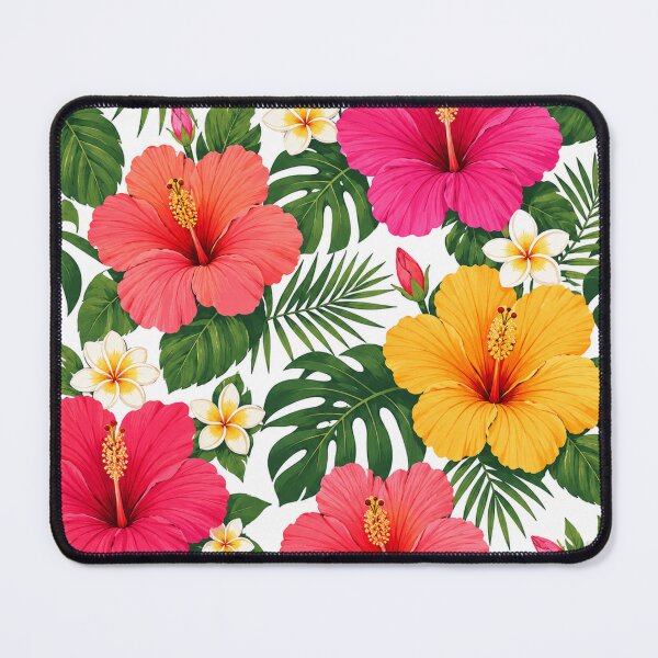 Item preview, Tropical Hibiscus and Plumeria Pattern designed and sold by 0606PM.