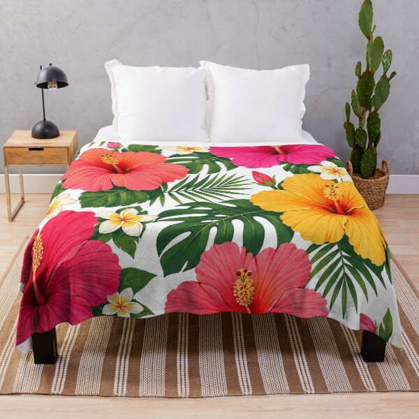 Item preview, Tropical Hibiscus and Plumeria Pattern designed and sold by 0606PM.