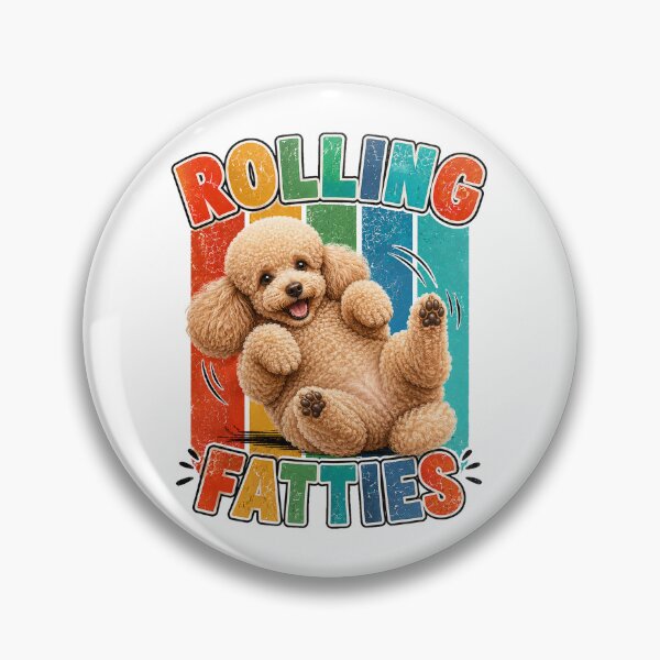 Item preview, Dog Rolling Fatties Funny Dog Poodle designed and sold by QuiteOrbit.