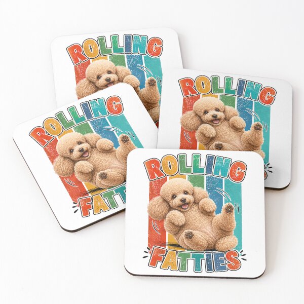 Item preview, Dog Rolling Fatties Funny Dog Poodle designed and sold by QuiteOrbit.