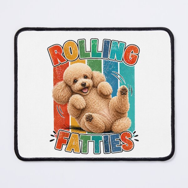 Item preview, Dog Rolling Fatties Funny Dog Poodle designed and sold by QuiteOrbit.