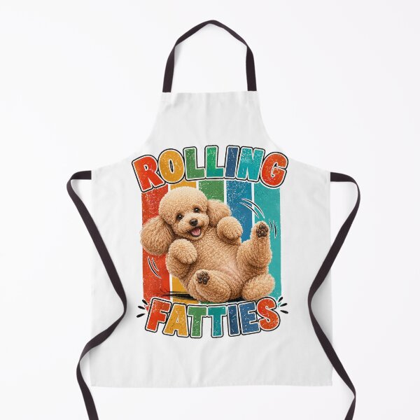 Item preview, Dog Rolling Fatties Funny Dog Poodle designed and sold by QuiteOrbit.