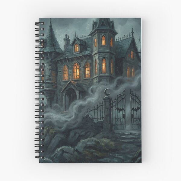 Item preview, Haunted Gothic Mansion in Misty Moonlight | Dark Victorian Horror Fantasy Art designed and sold by cr6zym1nd.