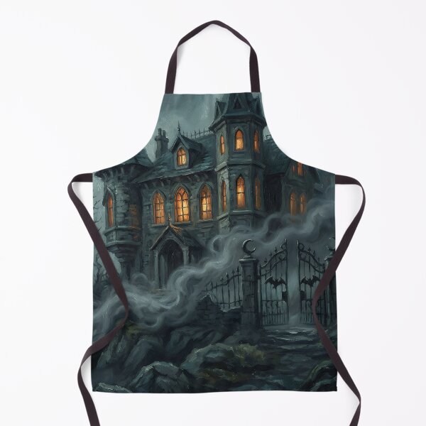 Item preview, Haunted Gothic Mansion in Misty Moonlight | Dark Victorian Horror Fantasy Art designed and sold by cr6zym1nd.