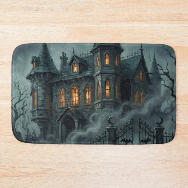 Item preview, Haunted Gothic Mansion in Misty Moonlight | Dark Victorian Horror Fantasy Art designed and sold by cr6zym1nd.