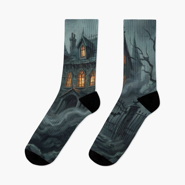 Item preview, Haunted Gothic Mansion in Misty Moonlight | Dark Victorian Horror Fantasy Art designed and sold by cr6zym1nd.