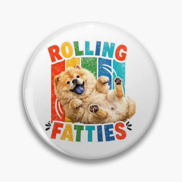Item preview, Rolling Fatties Chow chow Cute Puppy Animal Illustration designed and sold by QuiteOrbit.