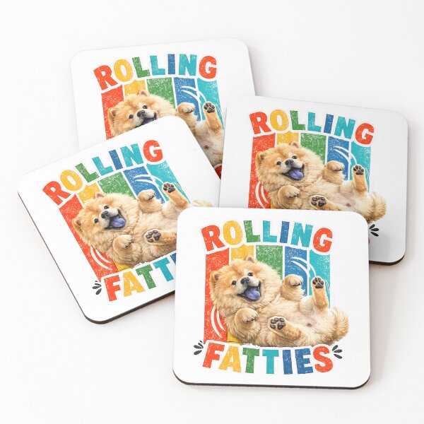Item preview, Rolling Fatties Chow chow Cute Puppy Animal Illustration designed and sold by QuiteOrbit.