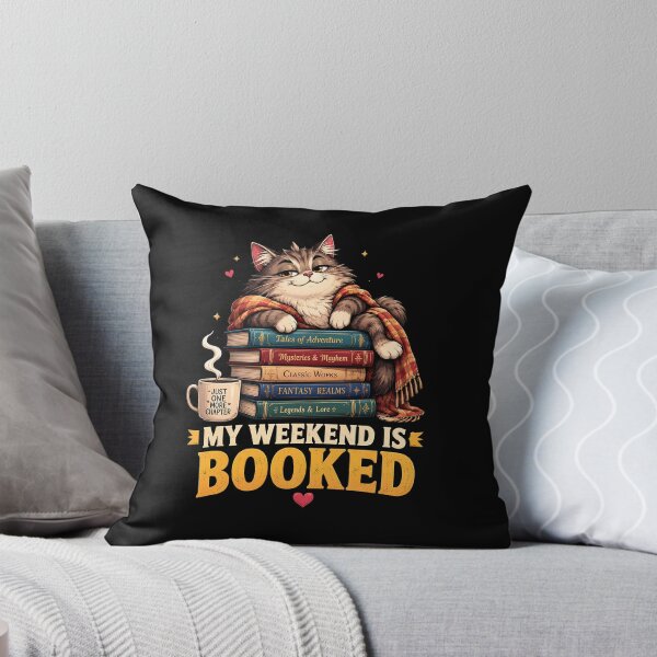 Item preview, My Weekend Is Booked Cat Book Lover designed and sold by markymaarty.