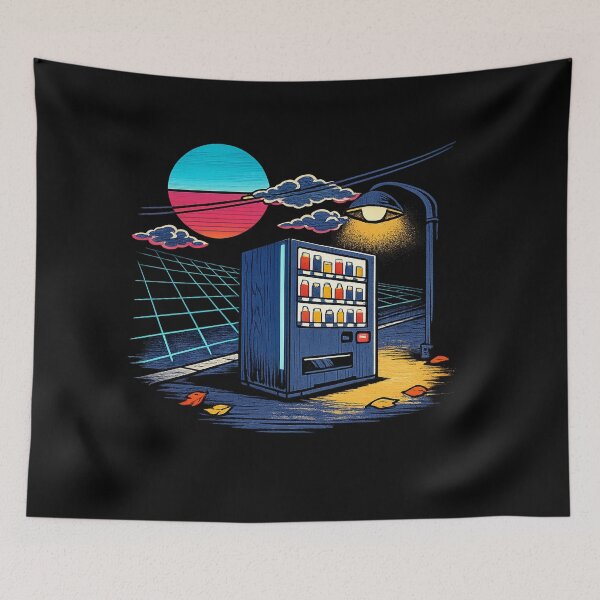 Item preview, Neon Retro Synthwave Ukiyo‑E Night Feels designed and sold by KungPowUnicorn.