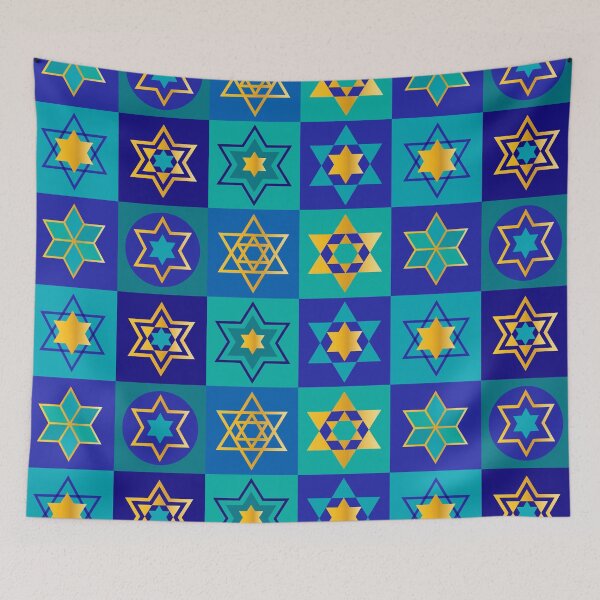 Aperçu de l'œuvre Motif élégant en forme d'étoile de David pour les fêtes de Hanoukka créée et vendue par DEC02.