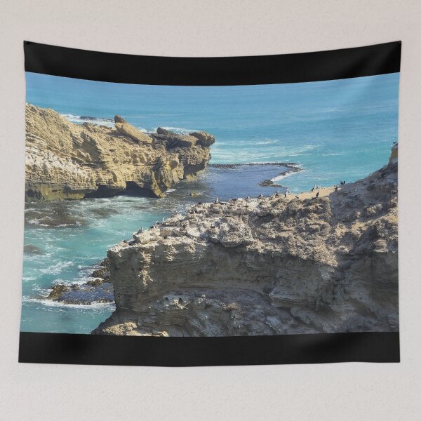 Item preview, Seabird Colony on Cliffs at Port McDonnell designed and sold by Yolanda Caporn Art.
