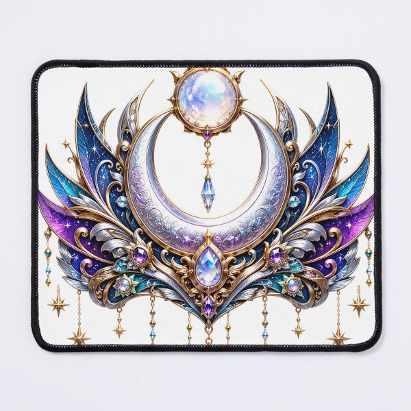 Item preview, Crystal Crescent Moon Crown designed and sold by syotos-ai.