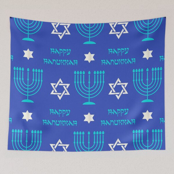 Aperçu de l'œuvre Modèle de menorah et d'étoile de David pour les fêtes de Hanoukka créée et vendue par DEC02.