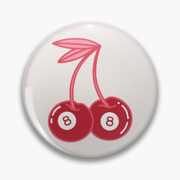 Item preview, Red 8 Ball Cherry Retro Aesthetic Design, Minimalist Decor, Lucky Girl Syndrome Vibes designed and sold by SpringTeaDesigns.