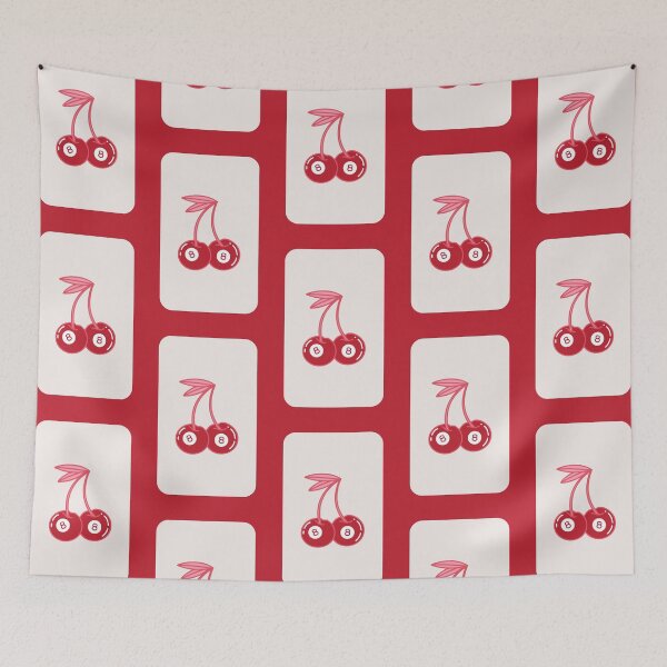Item preview, Red 8 Ball Cherry Retro Aesthetic Design, Minimalist Decor, Lucky Girl Syndrome Vibes designed and sold by SpringTeaDesigns.