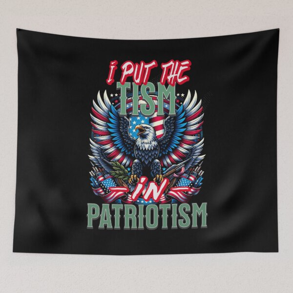 Item preview, I Put The Tism in Patriotism Athletic Eagle designed and sold by TheEndDesign.