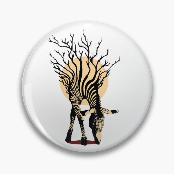 Item preview, Surreal Zebra Tree Silhouette - Nature and Wildlife Minimalist Art designed and sold by MAXIZPRINT.