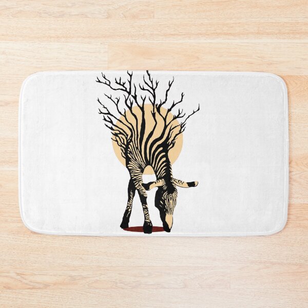 Item preview, Surreal Zebra Tree Silhouette - Nature and Wildlife Minimalist Art designed and sold by MAXIZPRINT.